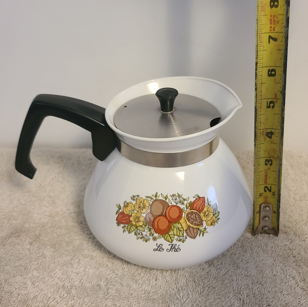 Corning Ware Kettle - Spice Of Life - 6-Cup Coffee/Tea pot with Lid - Picture 8 of 15
